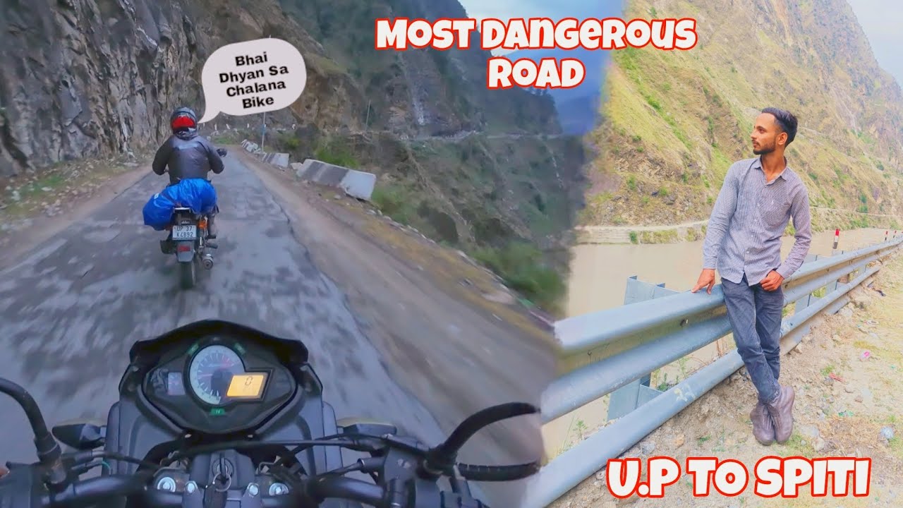 Way to Chitkul Most Dangerous Road Of Himachal Pradesh 🌲 || U.P to Spiti || BikerSanif