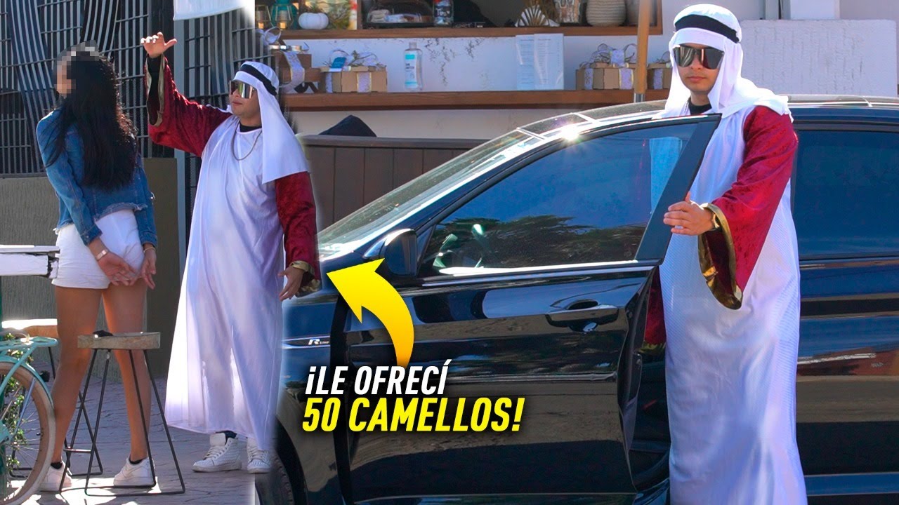 FINJO ser ÁRABE MILLONARIO y LIGO a CHICA LINDA – LA CONVENCÍ con CAMELLOS | Rodolfo Villanueva