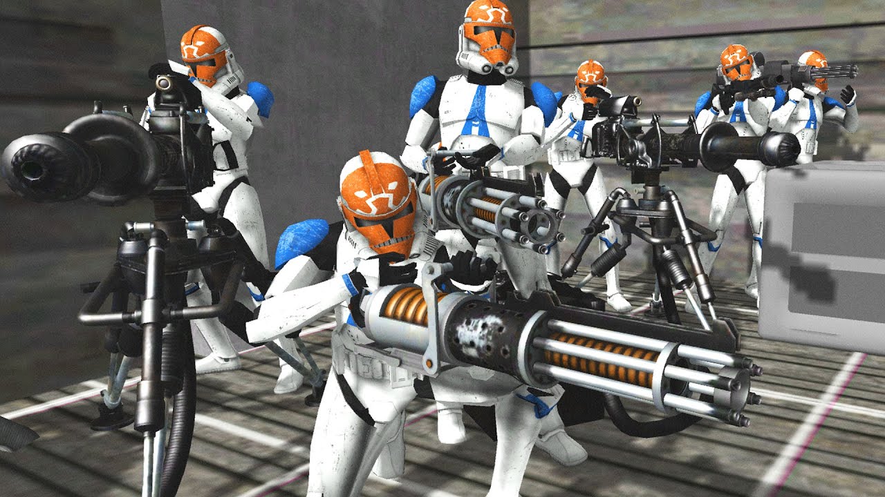 Can Clone MINIGUNS hold the CHOKEPOINT?! - Men of War: Star Wars Mod Battle Simulator