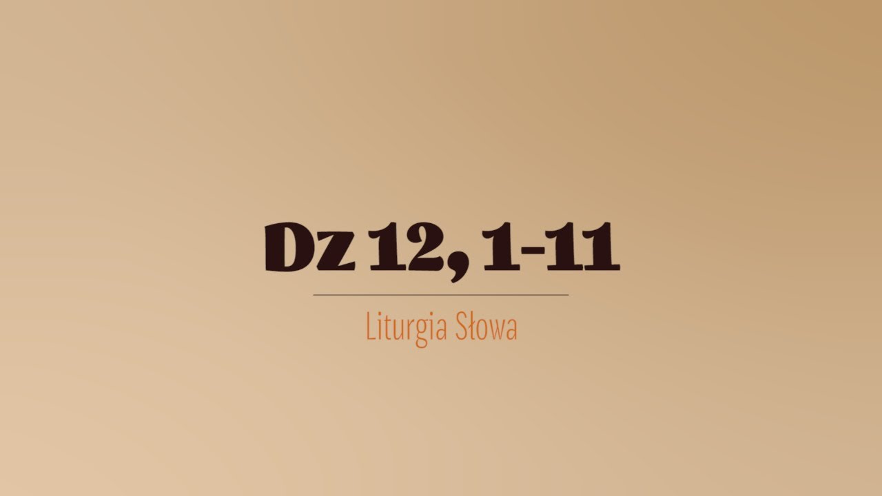 #PierwszeCzytanie | 29 czerwca 2026 | Ap. Piotra i Pawła | Msza w dzień
