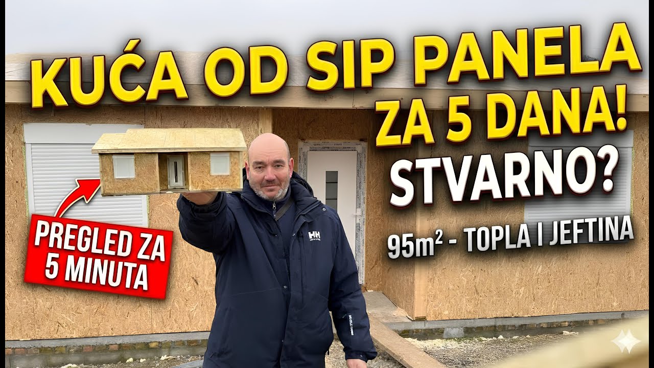 KUĆA OD SIP PANELA 95 m² | Energetski efikasna kuća — obilazak