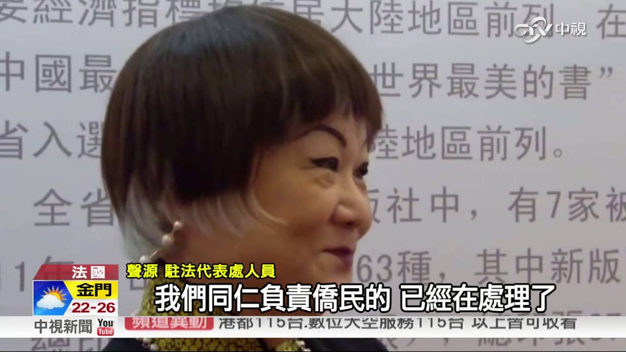聯合報發行人王效蘭 巴黎遭搶715萬│中視新聞 20161012