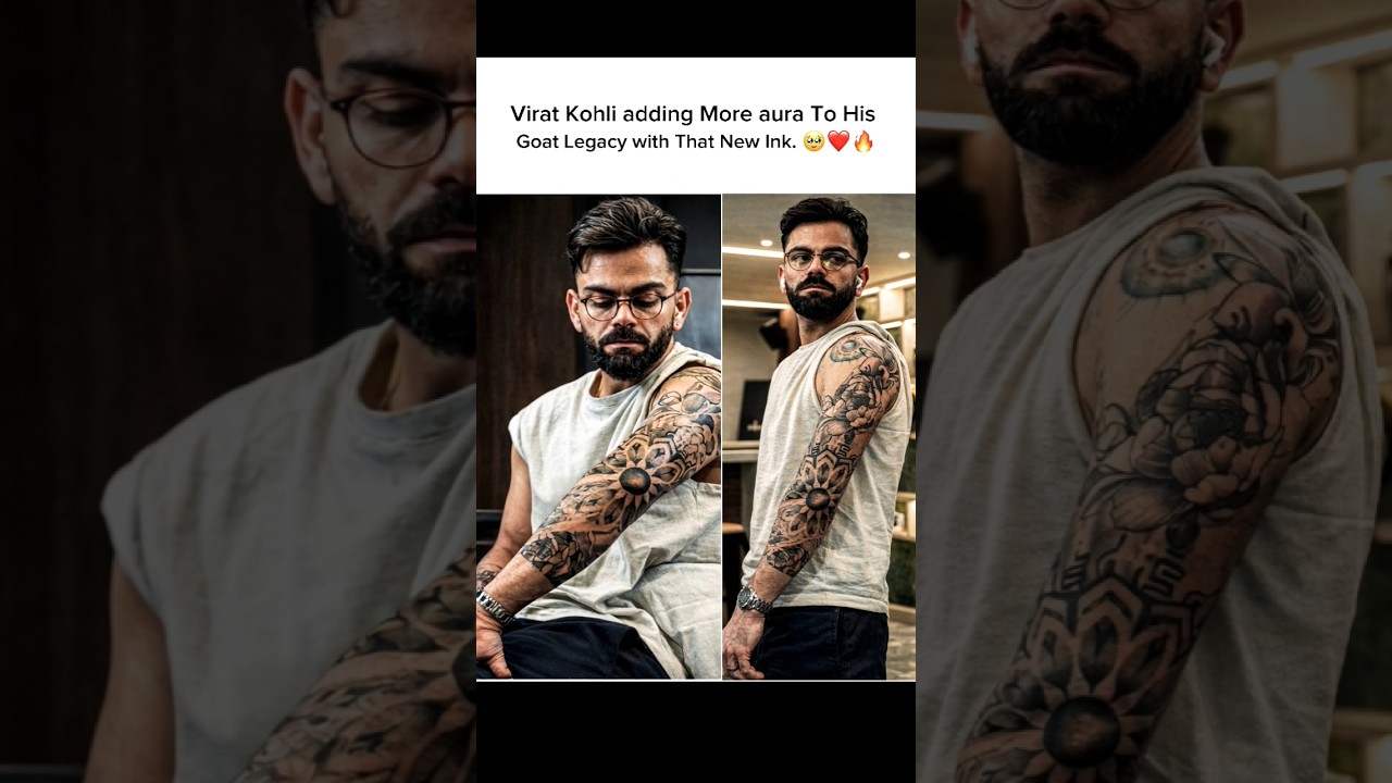 Virat Kohli's New Tattoo 😱 : Adding More Aura To His GOAT Legacy | 🔥❤️ #shortsfeed #viratkohli