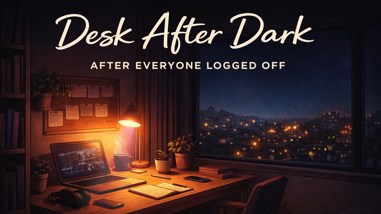 Desk After Dark &mdash; After Everyone Logged Off | Lo-Fi for Studying, Hobbies & Background Focus
