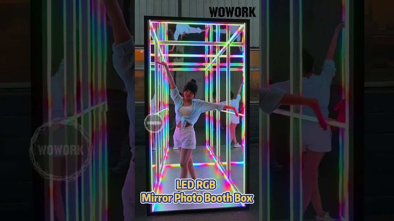 LED mirror photo booth box for party #partyideas #photobooth #photoboothbox #photoboothevent