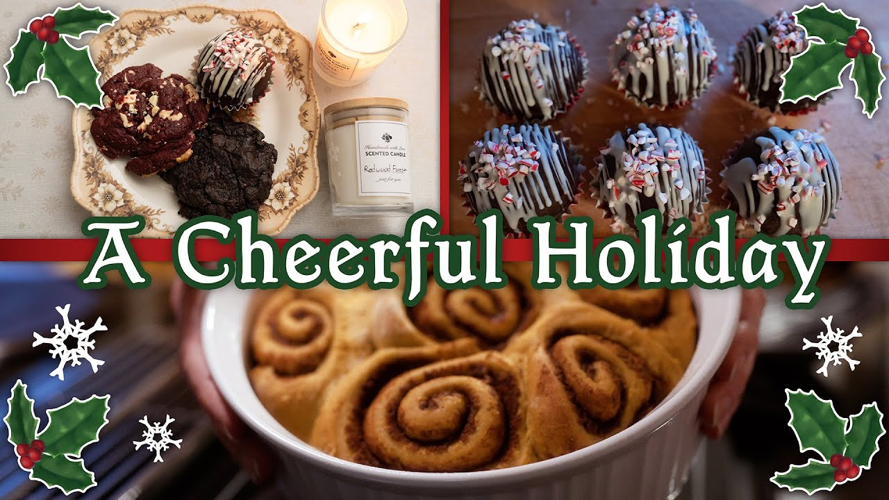 VLOGMAS DAY 8 🎁 Homemade Cinnamon Rolls, Holiday Food, Tea