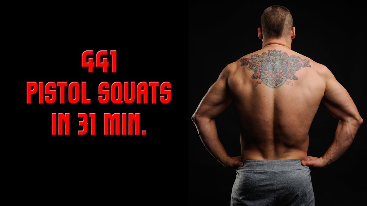 441 PISTOL SQUATS IN 30 MINUTES AND 30 SC. #CzechWorkout