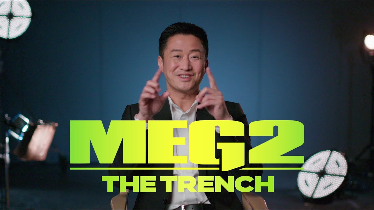 Wu Jing 吳京 MEG 2 THE TRENCH interviews with Sophia Cai, Cliff Curtis, Skyler Samuels, Ben Wheatley