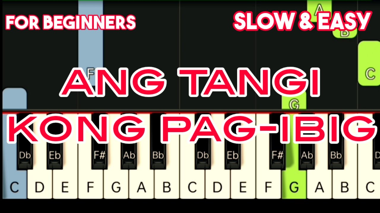 EVA EUGENIO - ANG TANGI KONG PAG-IBIG | SLOW & EASY PIANO TUTORIAL