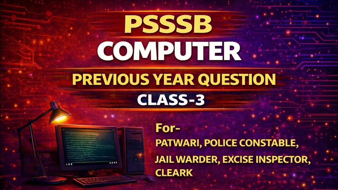 PSSSB PREVIOUS YEAR QUESTIONS FOR PATWARI POLICE CONSTABLE JAIL WARDNER EXCISE INSPECTOR CLASS-3