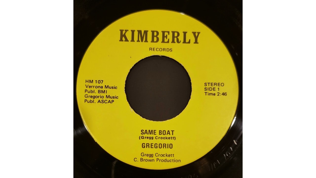 Same Boat - Gregorio 45 Sister Funk Slap Bass Drum Break Gregg Crockett Clarence Brown Kimberly