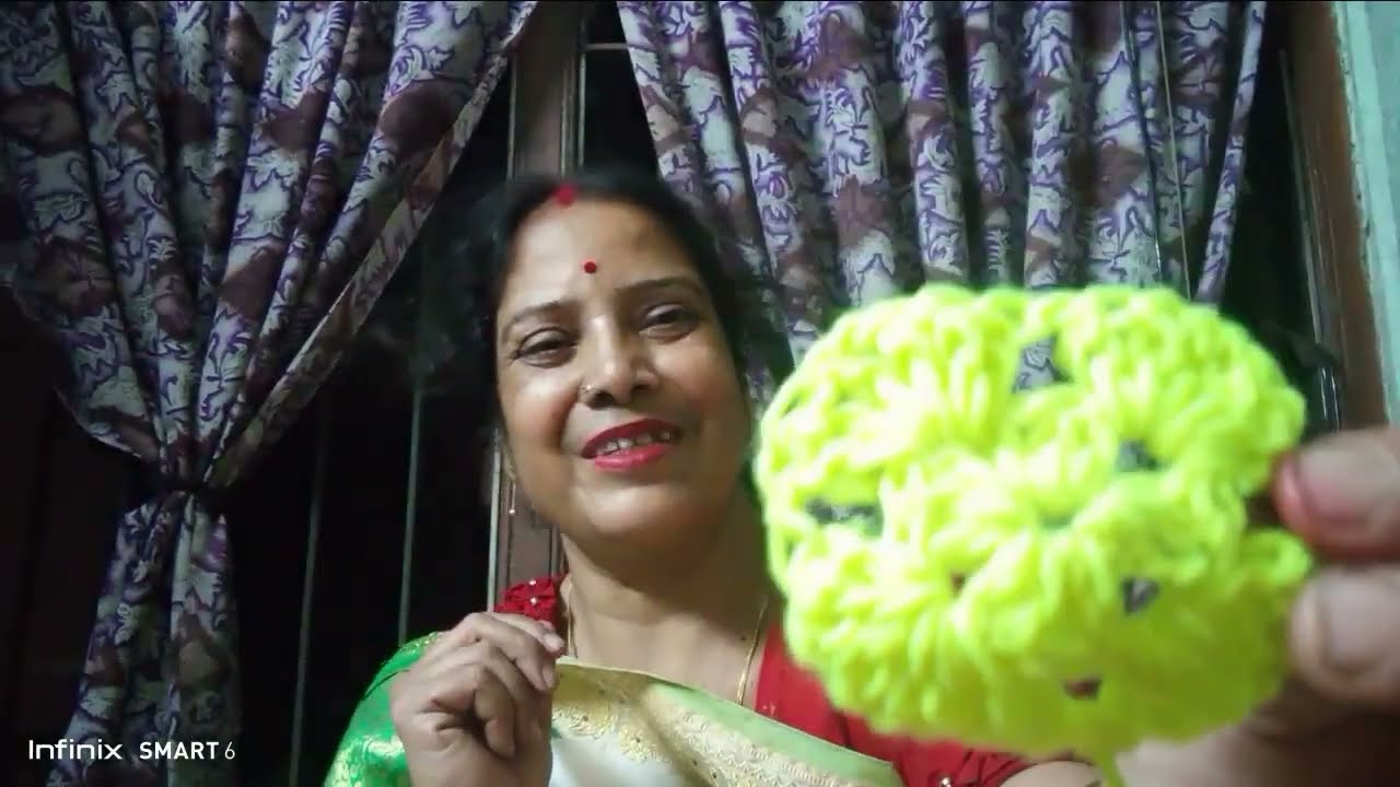 শিখে নাও স্কয়ার ডিজাইনের ফুল how make to woolen square design flower