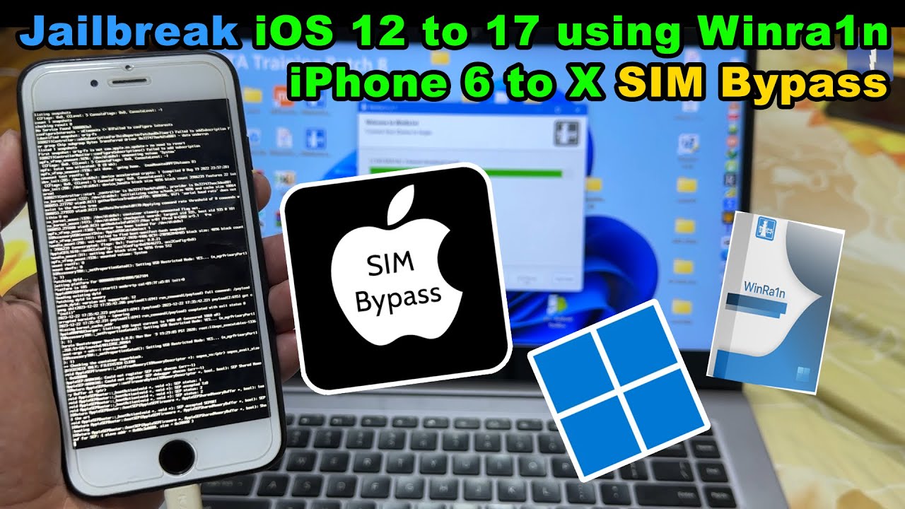 Jailbreak + SIM Bypass iPhone 6 to X ( Windows Method ) 2024