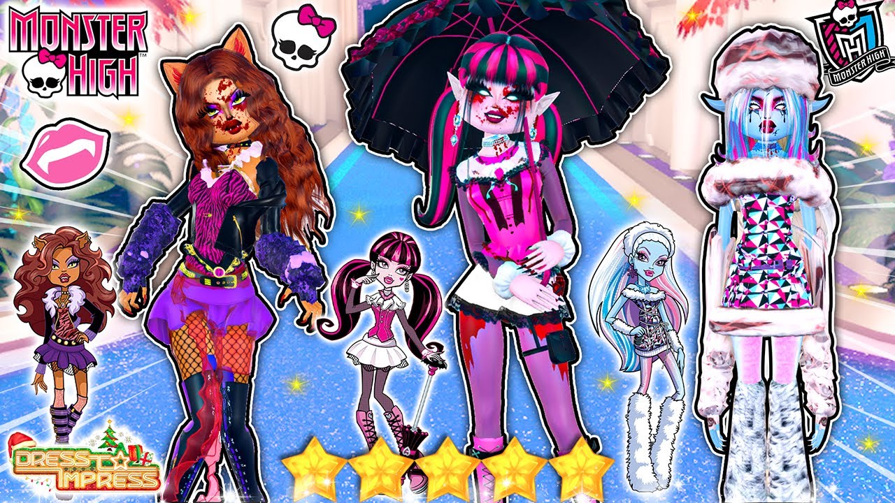 Buying Monster High Characters Themes in DRESS to IMPRESS News Movie !!! Roblox