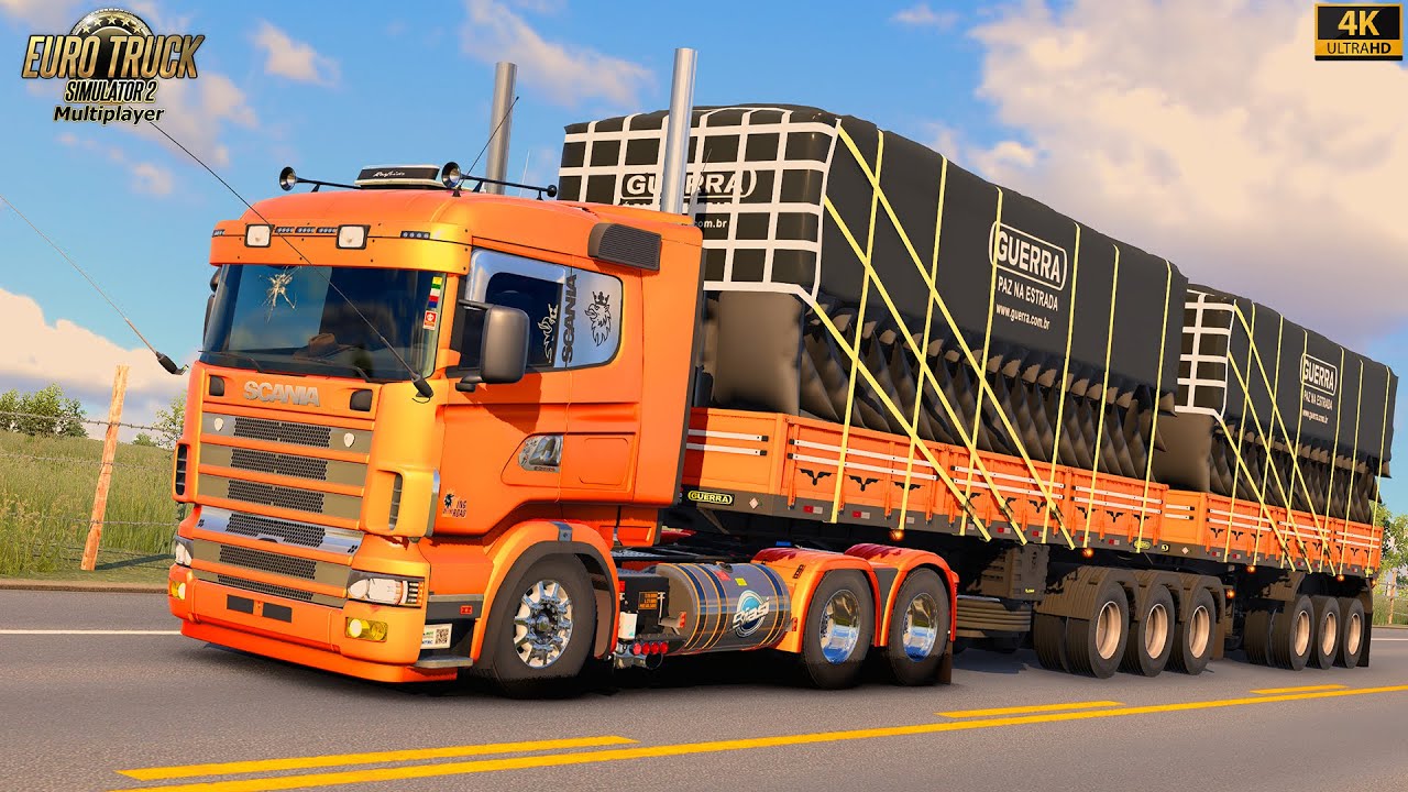 Saindo da Praia de Ubatuba Scania R580 V8 BR 164L Qualificada no 4 Eixo Linha R (49 t) Ets2 V1.57