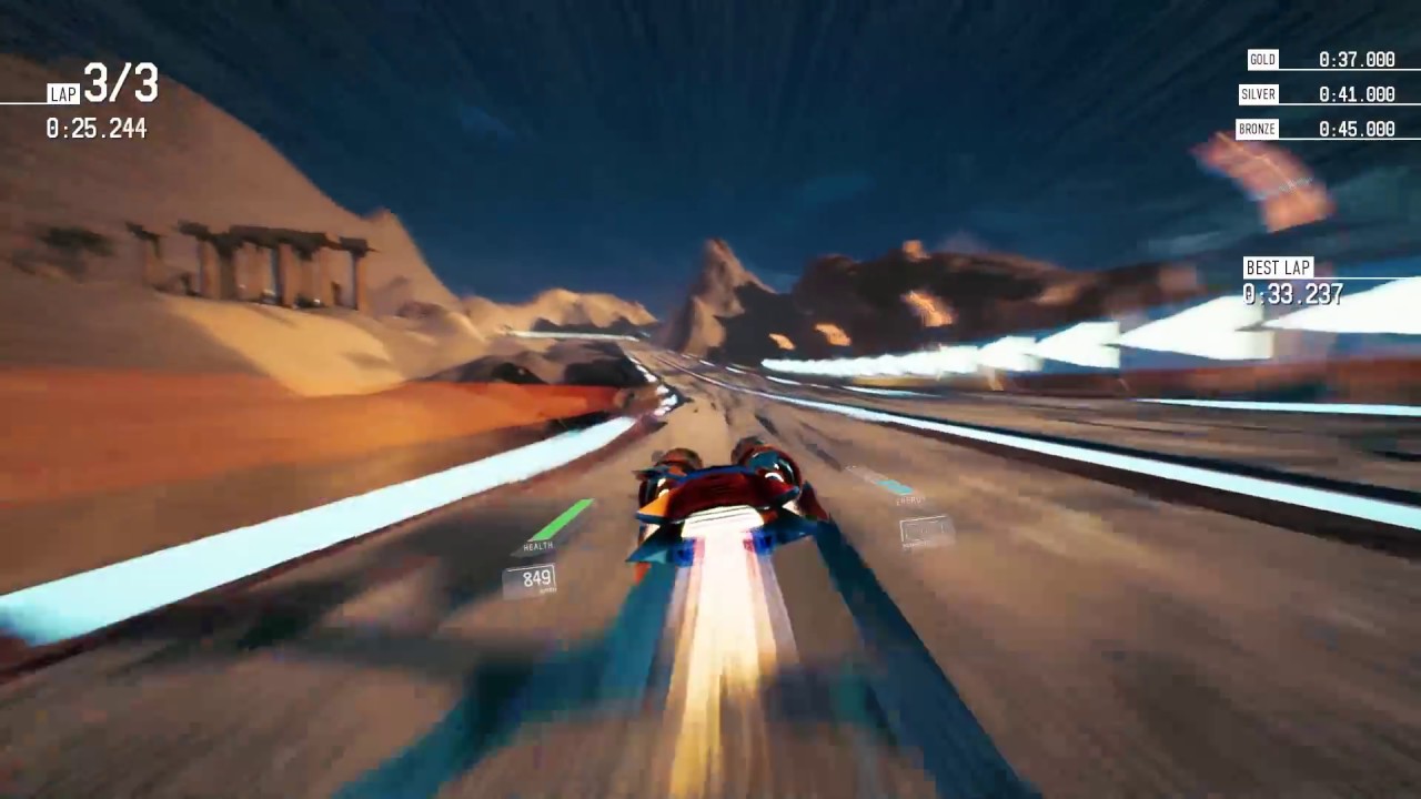 Redout: all platinum medals (+ Neptune DLC) speedrun (old)