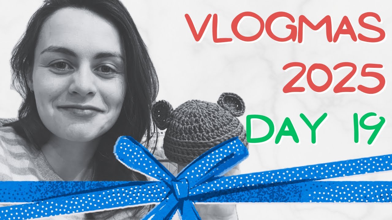 🧶✨ Vlogmas Day 19: Crocheting a Newborn Teddy Hat