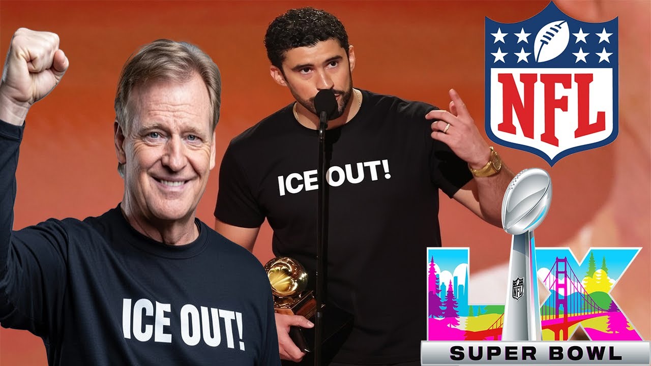 Bad Bunny Super Bowl Halftime Show to be a DISASTER! NFL celebrates him for TRASHING ICE at Grammys!