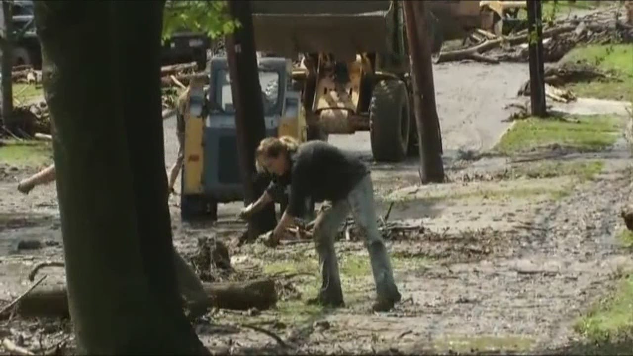 Streets in Gowanda turn to rivers carrying mud