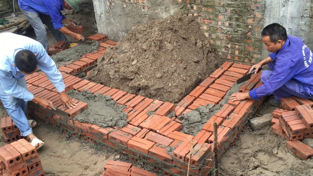 How To Build A Brick Step Correctly - Construction Step Porch With Brick Sand And Cement Easy