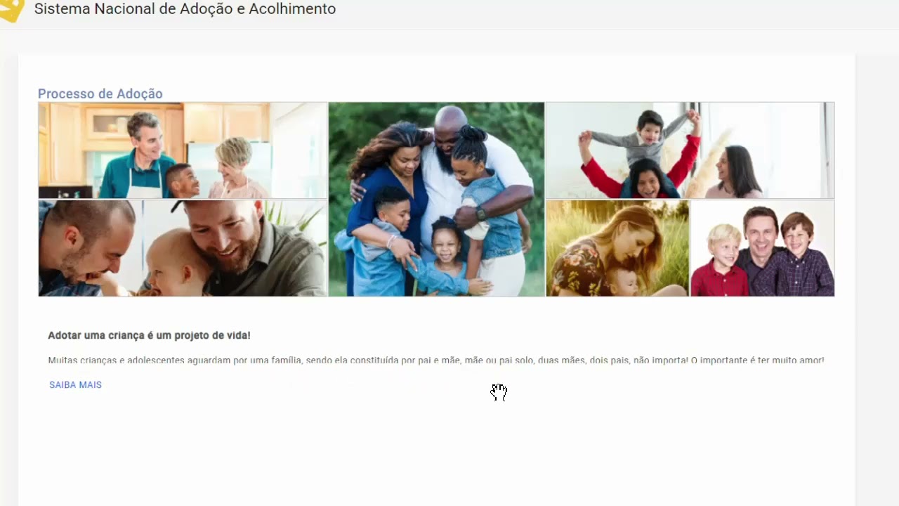 Guia de utilização do O Sistema Nacional de Adoção e Acolhimento SNA para pretendentes a adoção- 01