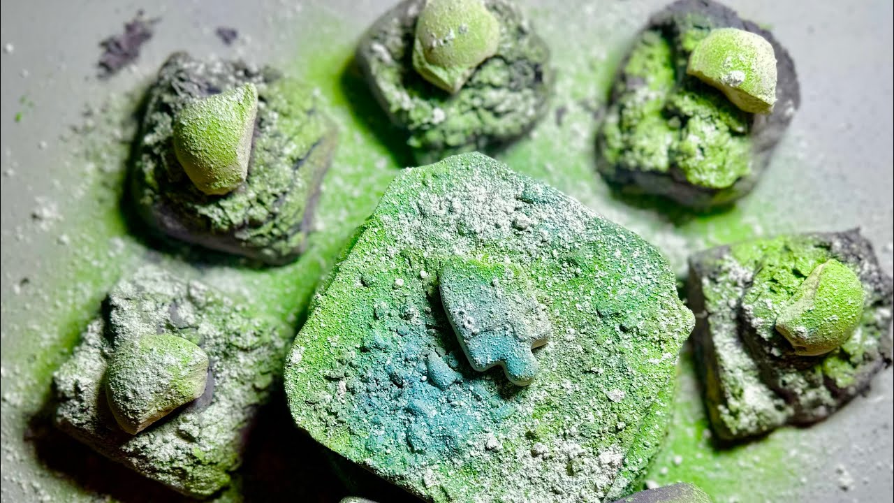 Deep purple chalky bloobs| toping w fresh curranch| satisfying | asmr| plz subscribe 