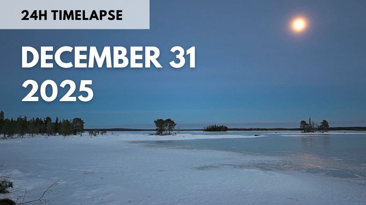 December 31, 2025 | 24h Timelapse | Swedish Lapland
