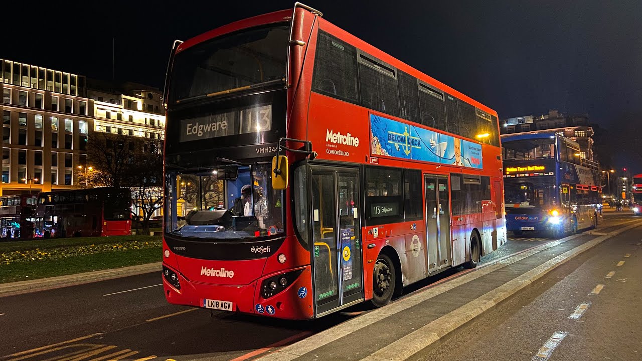 Full Route Visual | London Bus Route 113: Edgware Station to Marble Arch 