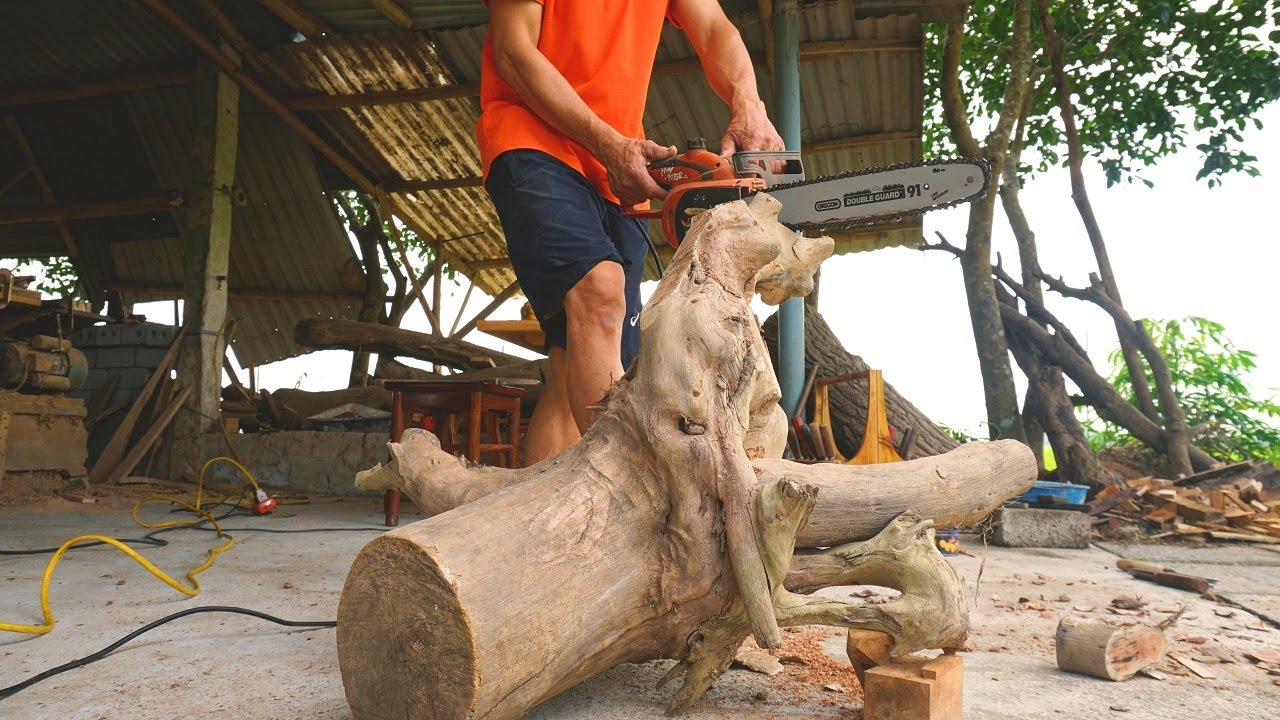 Amazing Art Outdoor Table Ideas - Extremely Creative Woodworking From Discarded Wood Stumps