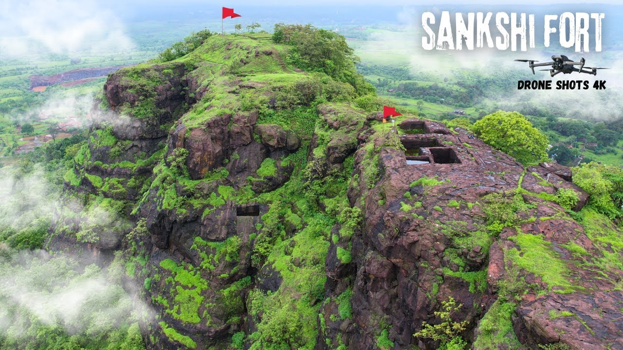 Sankashi fort drone shots 4k | कर्नाळा किल्ल्याचा आपत्कालीन अंगरक्षक | सांकशी किल्ला