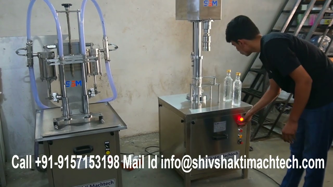 Cold Press Oil Filling and Capping Machines For Glass Bottle | Semi Automatic Oil Filling & Capping