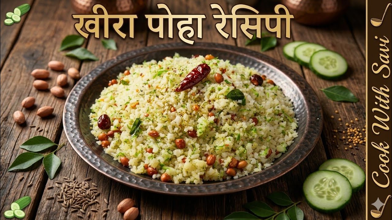 नाश्ते में ऐसा पोहा कभी नहीं खाया होगा 😍 ठंडा-ठंडा खीरा पोहा | Healthy Poha Recipe 😋