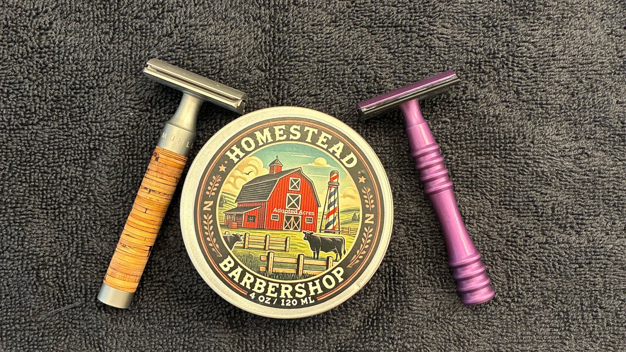 Muhle Rocca vs Wolfman Guerrilla Aluminum .84 Adopted Acres Homestead Barbeeshop Soap