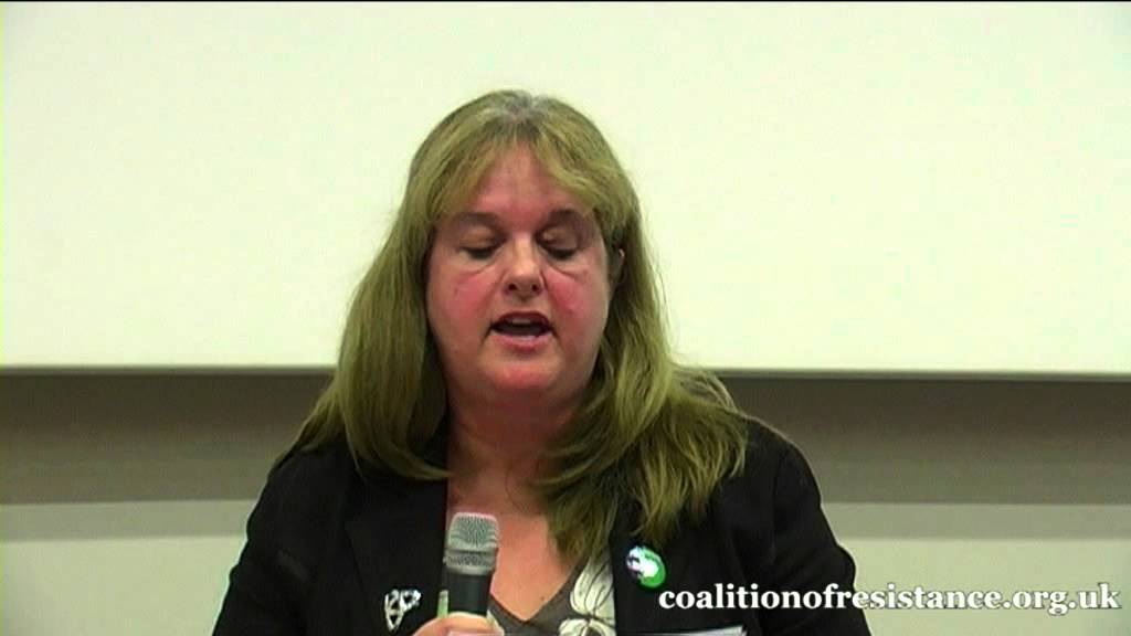 Tracey Lambert UNISON Regional Head of Health   Say No to Austerity Luton TUC and Coalition Of Resistance Public Meeting   Building for the 20th October 08 10 12