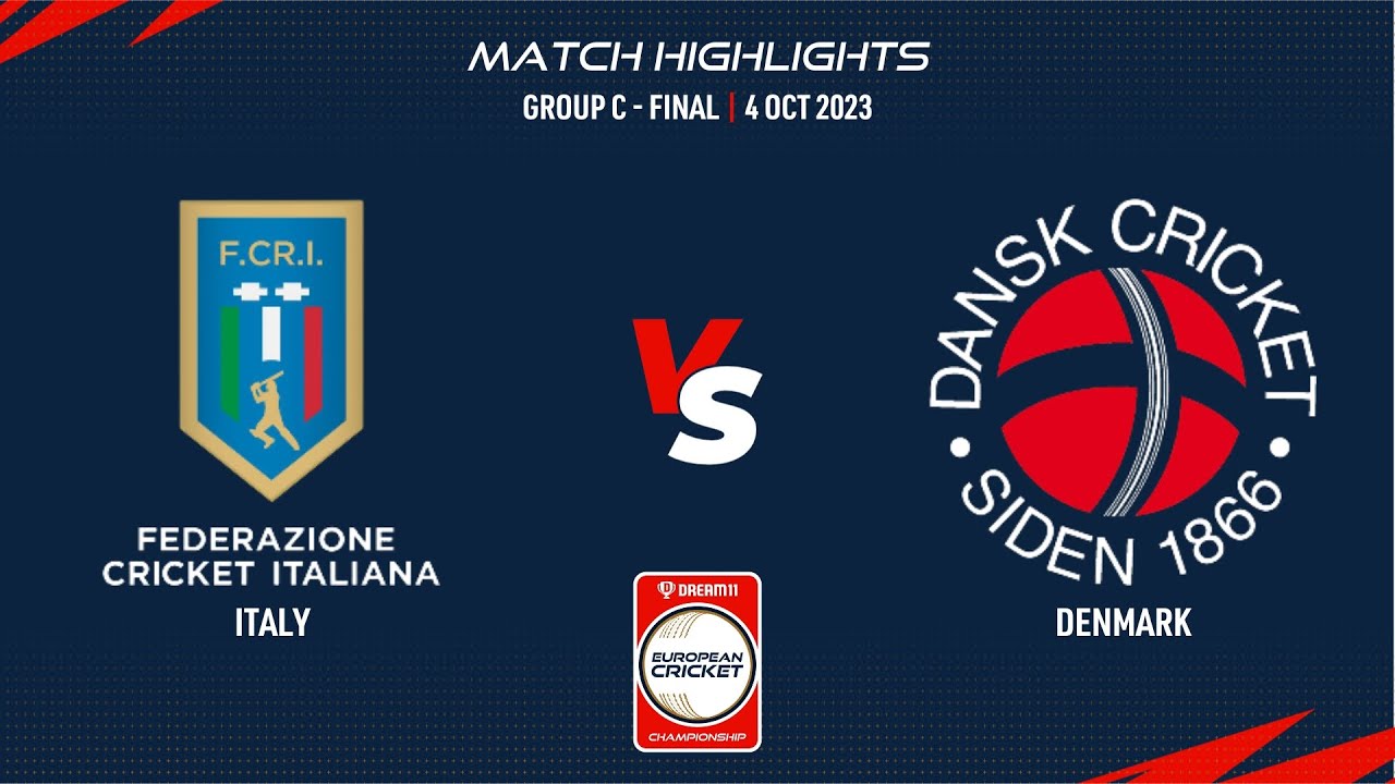 Group C, Final - ITA vs DEN | Highlights | Dream11 ECC23 | 4 Oct 2023 | ECC23.042