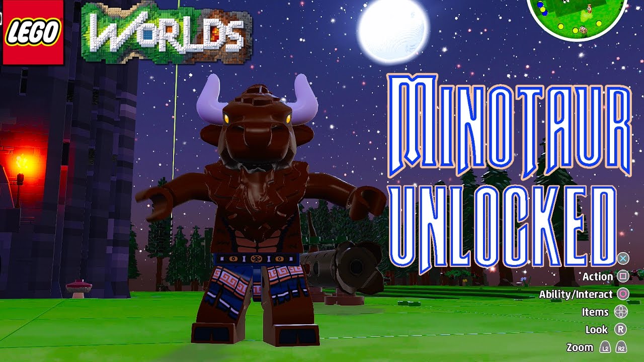 LEGO Worlds How To Unlock the Minotaur With Free Roam Gameplay