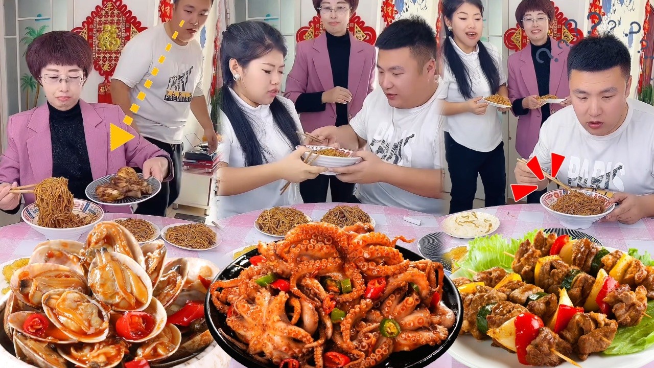 姜还是老的辣！蠢老公偷偷盘算吃独食，以为窥到鸡腿藏身处，怎料丈母娘早设好局调换位置，最后鸡腿消失，他急得挠头想破脑壳