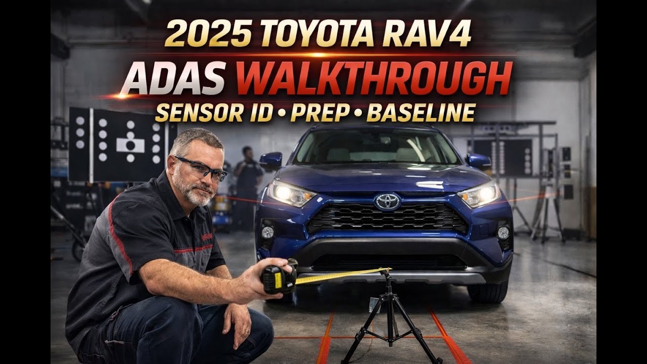 Полное руководство по настройке ADAS на Toyota RAV4 2025 года | Идентификация датчиков, подготовк...
