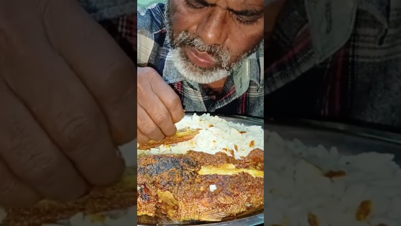 whole fish curry eating show spicy 🔥 ASMR 