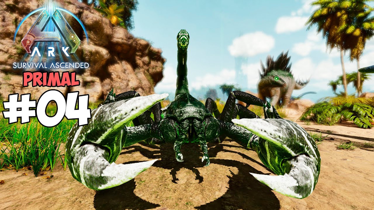 DOMAMOS UM ESCORPIAO BETA DENTRO DA CAVE!!  ep.04 - ARK PRIMAL ASCENDED