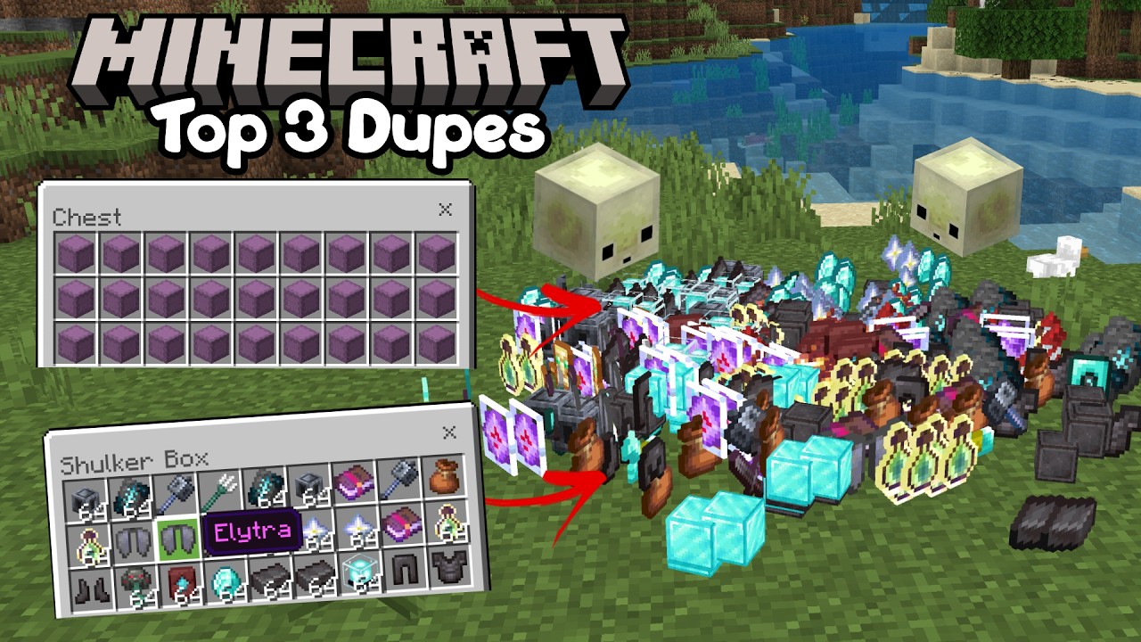 Топ-3 глитча на дюп любых предметов в Minecraft на всех устройствах