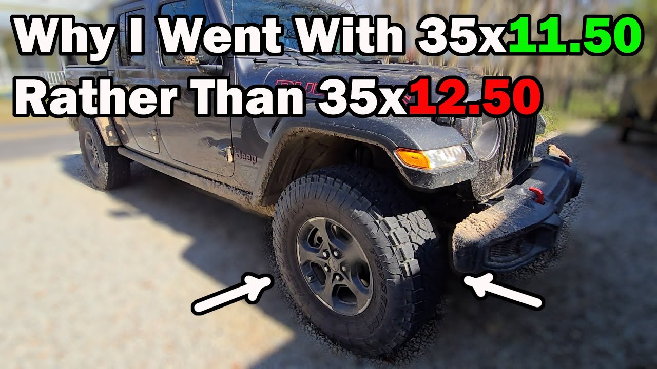 Почему на моем Jeep Gladiator шины 35x11,50 вместо 35x12,50?