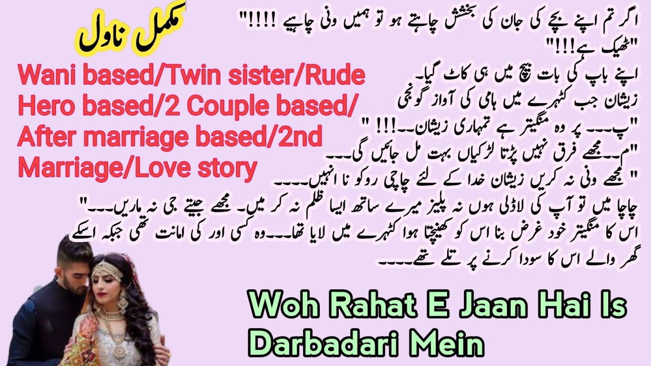 Woh Rahat E Jaan Hai Iss Darbadari Mein Complete Novel | Wani based | Rude Hero | Novels Library