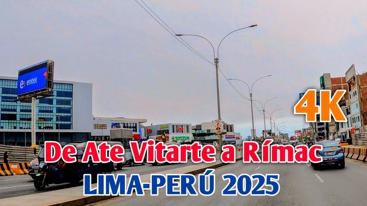 LIMA PERÚ 4K | UN RECORRIDO DESDE ATE VITARTE HASTA RÍMAC DÍA | 16/02/2025