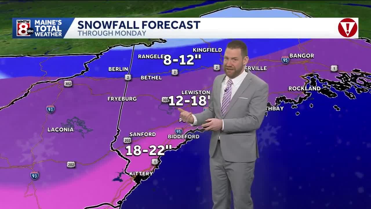 Major snowstorm in Maine Sunday afternoon through Monday (1/25/2026)