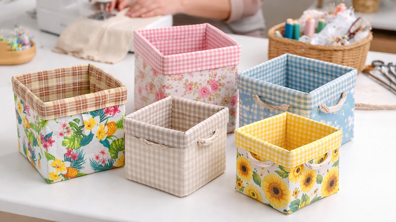 Sewing a Fabric Storage Box is Simple, Foldable, and Makes a Great Gift