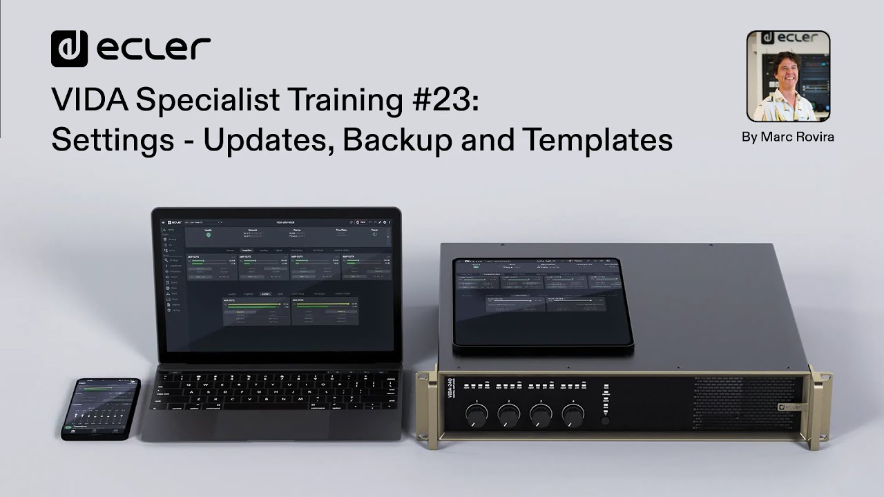 VIDA Specialist Training #23: Settings - Updates, Backup and Templates