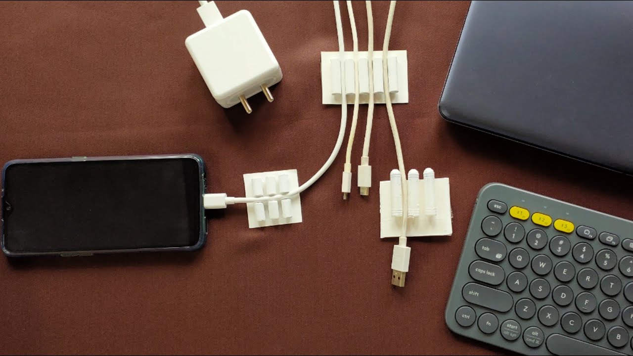 DIY charger organizer using newspaper | DIY cable organizer | DIY wire organizer | Cable management