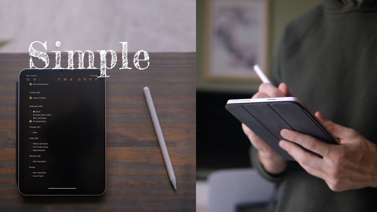 How I Plan a Week on iPad mini (Using Apple Notes)