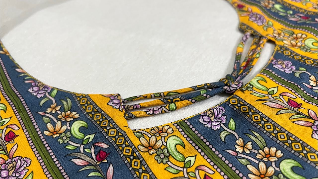 Very easy neck design/ ￼ simple neck design